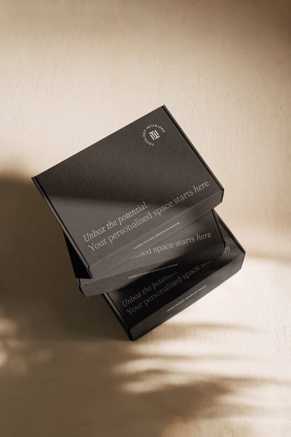 Topology Interiors gift voucher presented in a branded gift box